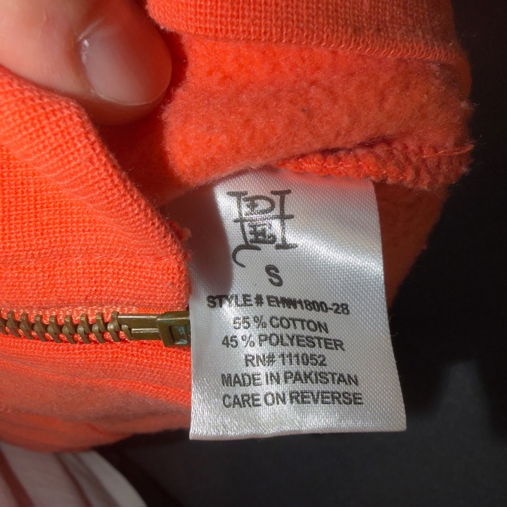 Ed Hardy Womens Orange Panther Dagger Tattoo Graphic Zip Up Hoodie Small Y2K - Picture 9 of 10